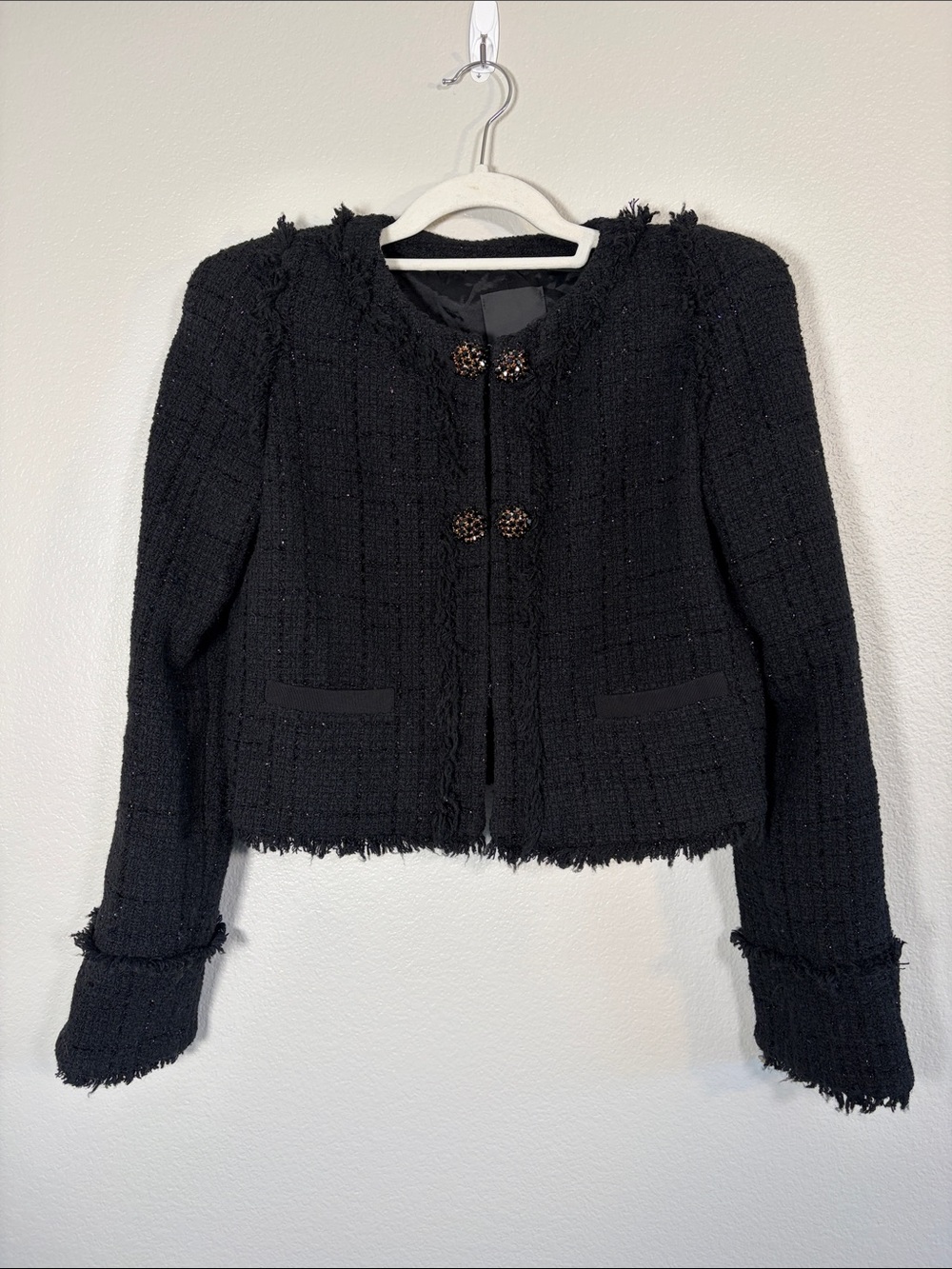 PINKO Scucire Blazer Jacket With Jewels in Black - 8 - Picture 3 of 7